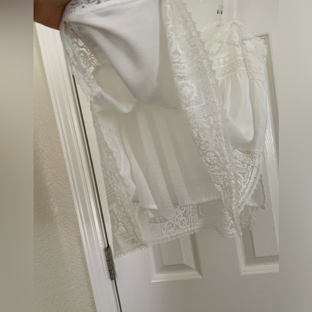 Spell Designs Gypsy Collective Peaches White Lace Cami Tank Top - Picture 7 of 10